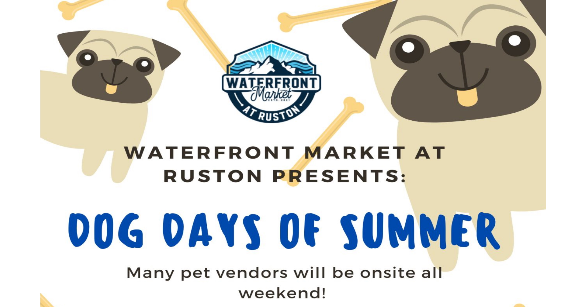 Pet Event in Tacoma - Dog Days of Summer - Waterfront Market at Ruston