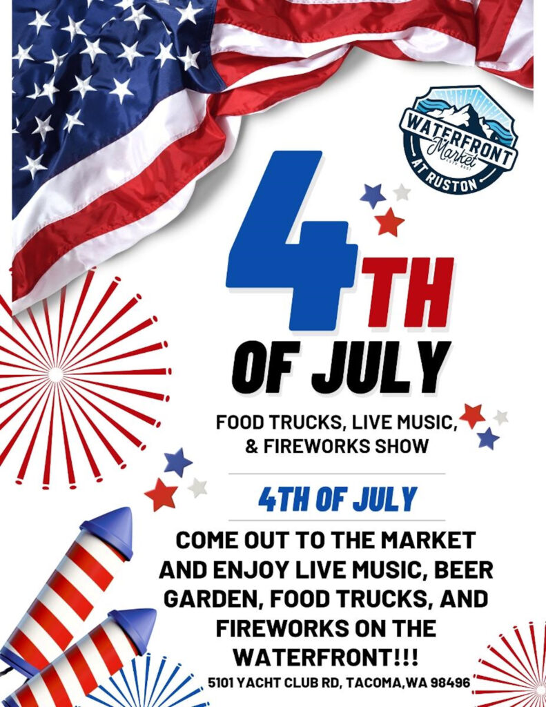 2023 Fourth of July party at Waterfront Market at Ruston - Tacoma Washington
