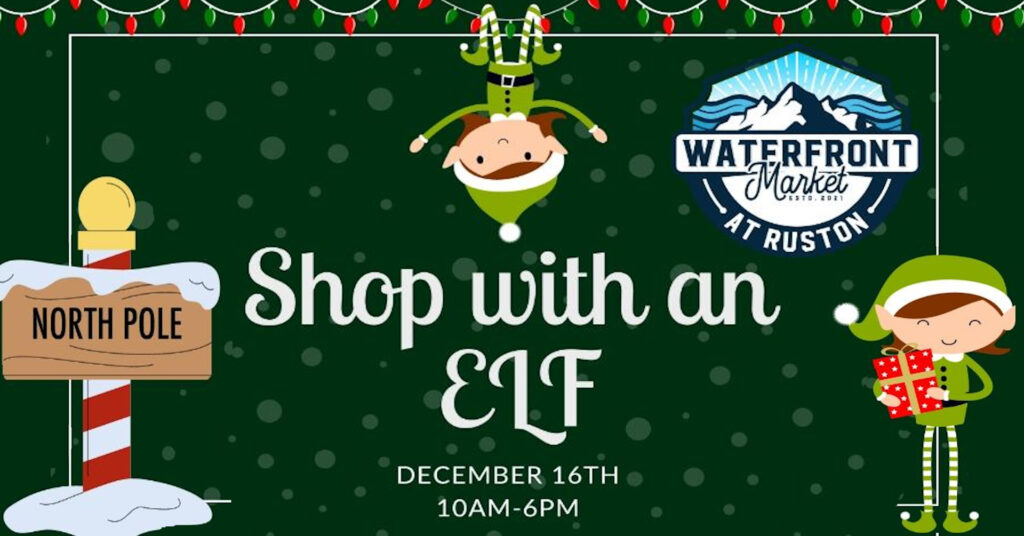 shop with an elf - waterfront market at Ruston in Tacoma